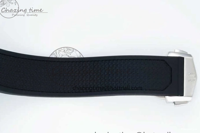 0111 Breathable Speedmaster Racing Master SS HKF Best Edition White Dial on Black Rubber Strap A 7815